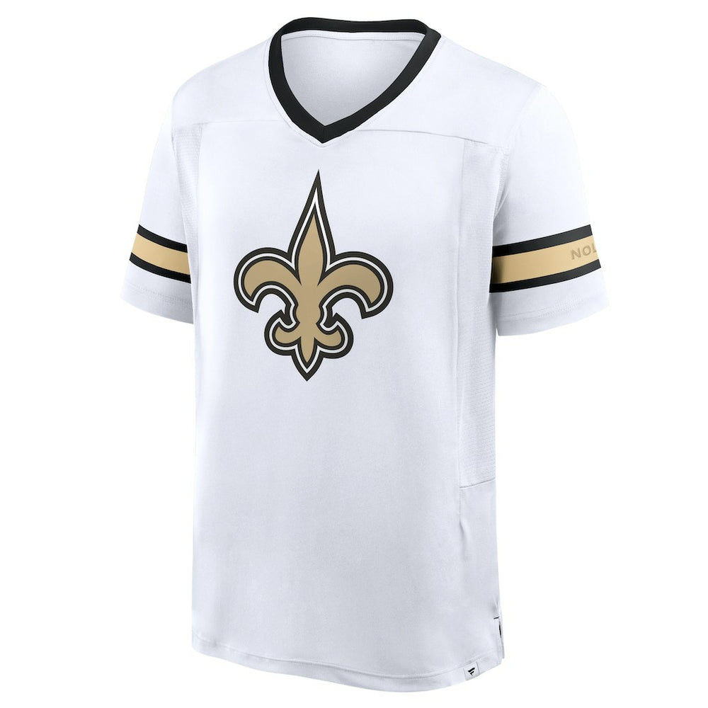 New Orleans Saints Redzone Hashmark V-Neck T-Shirt White - Fanatics
