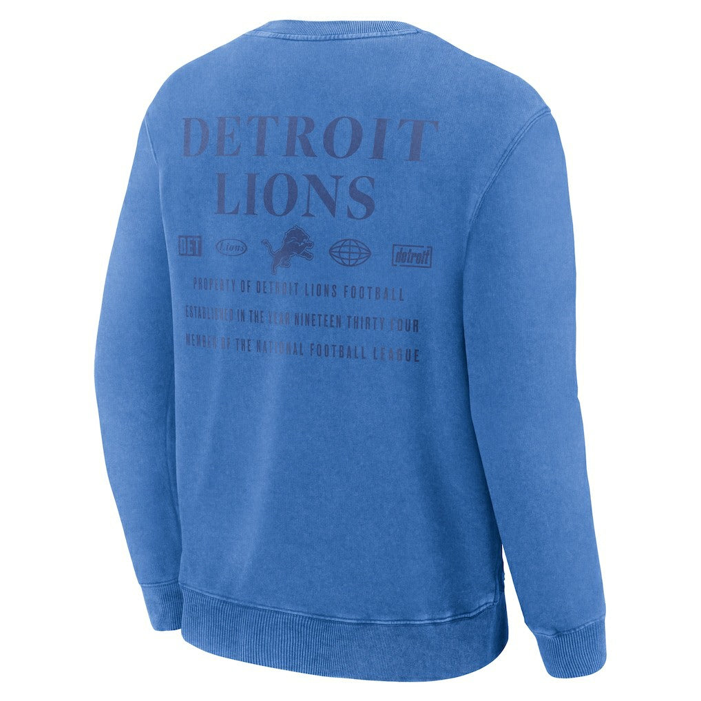 Detroit Lions Deep Route Pullover Sweatshirt Blue - Fanatics