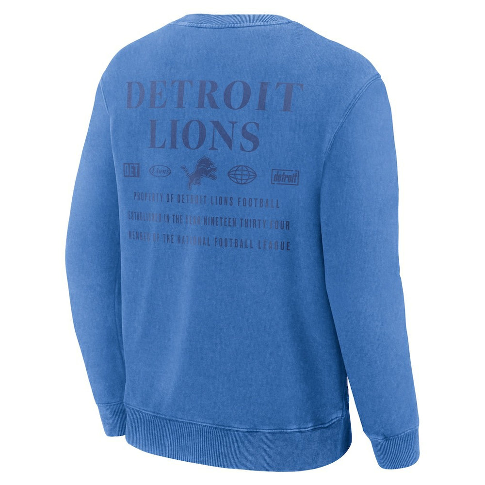 Detroit Lions Deep Route Pullover Sweatshirt Blue - Fanatics