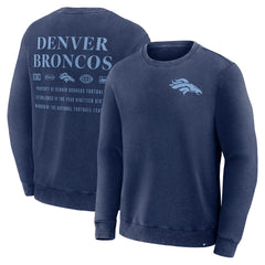 Denver Broncos Deep Route Pullover Sweatshirt Navy - Fanatics