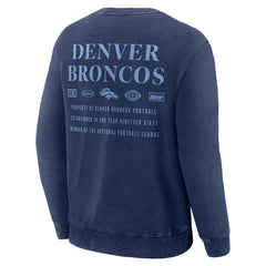 Denver Broncos Deep Route Pullover Sweatshirt Navy - Fanatics