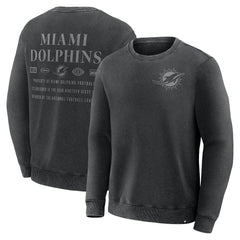Miami Dolphins Deep Route Pullover Sweatshirt Black - Fanatics