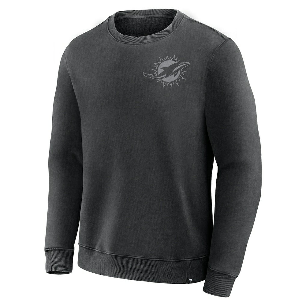 Miami Dolphins Deep Route Pullover Sweatshirt Black - Fanatics