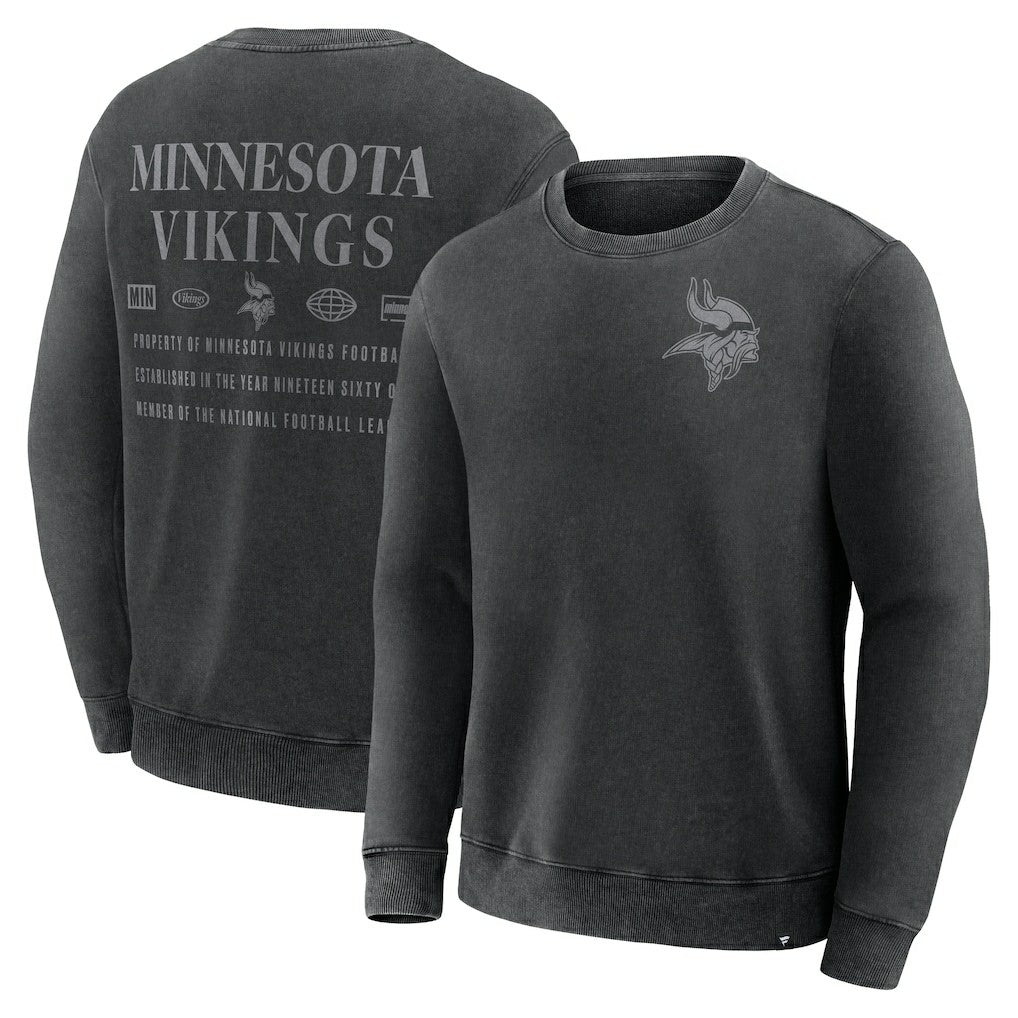 Minnesota Vikings Deep Route Pullover Sweatshirt Black - Fanatics