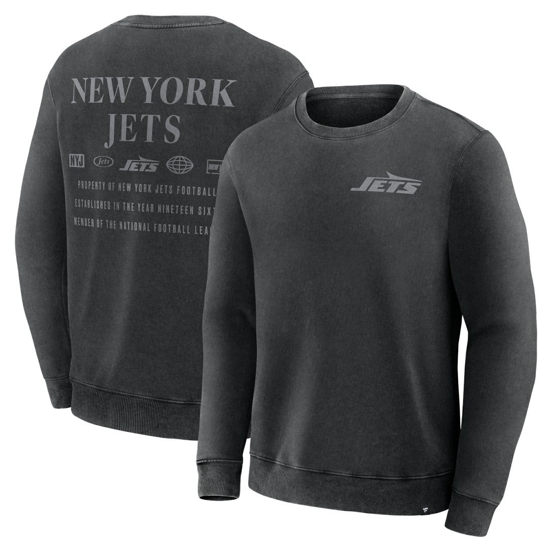 New York Jets Deep Route Pullover Sweatshirt Black - Fanatics