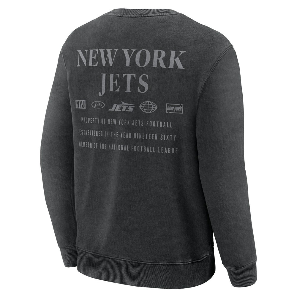 New York Jets Deep Route Pullover Sweatshirt Black - Fanatics