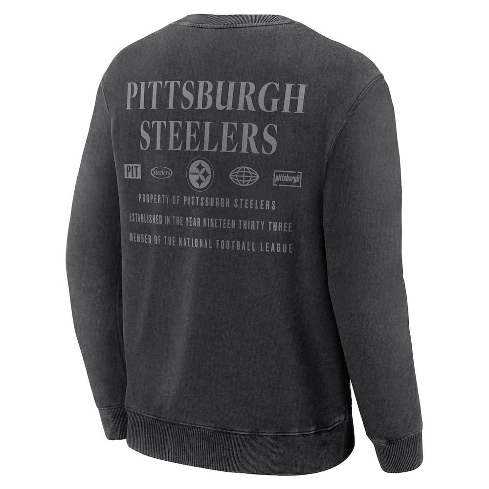 Pittsburgh Steelers Deep Route Pullover Sweatshirt Black - Fanatics