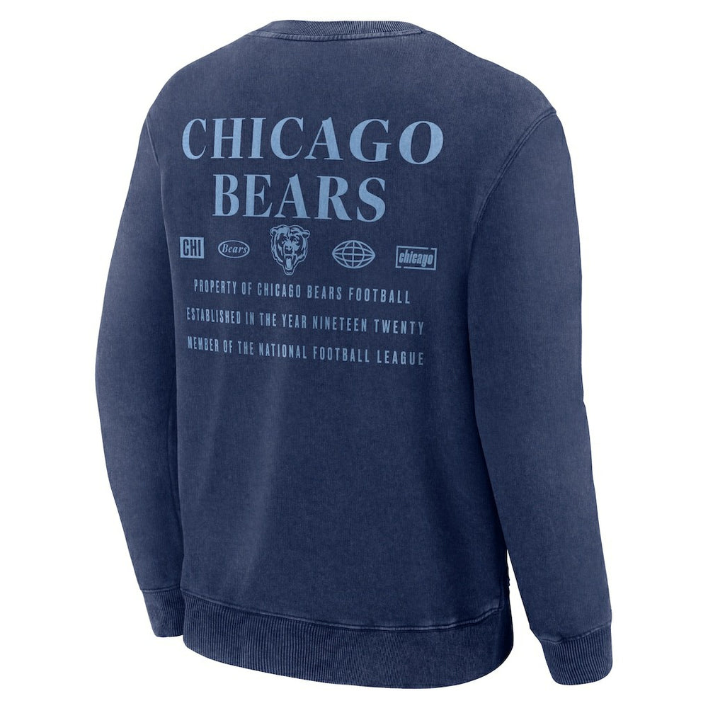 Chicago Bears Deep Route Pullover Sweatshirt Navy - Fanatics