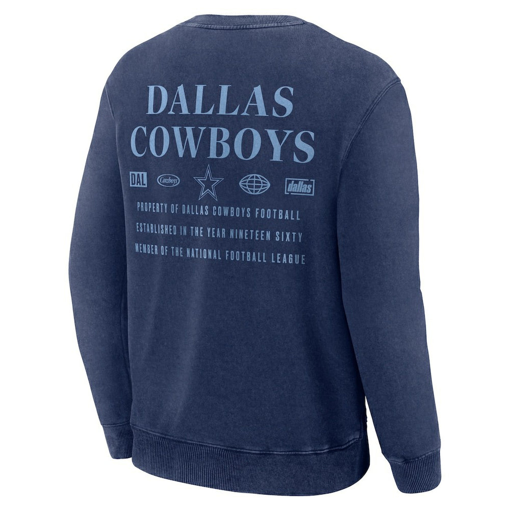 Dallas Cowboys Deep Route Pullover Sweatshirt Navy - Fanatics