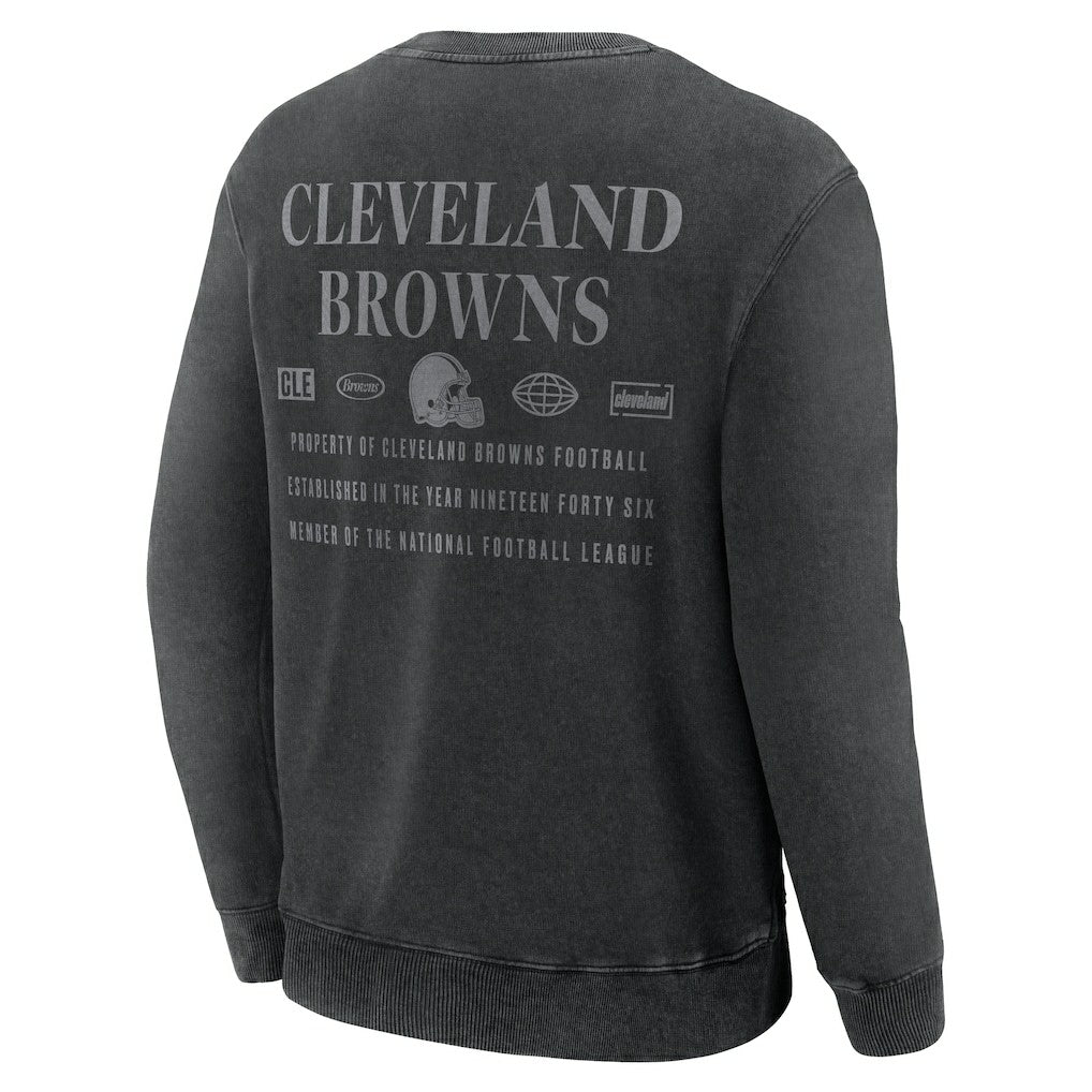 Cleveland Browns Deep Route Pullover Sweatshirt Black - Fanatics