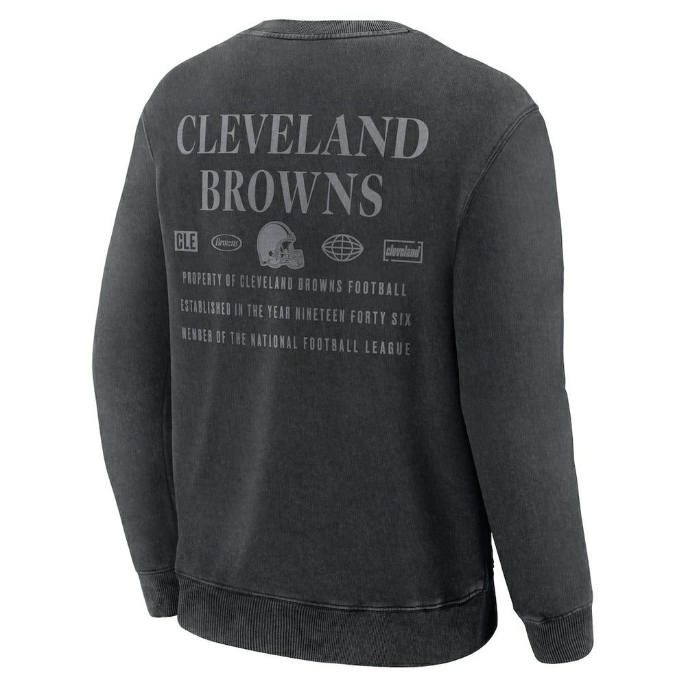 Cleveland Browns Deep Route Pullover Sweatshirt Black - Fanatics