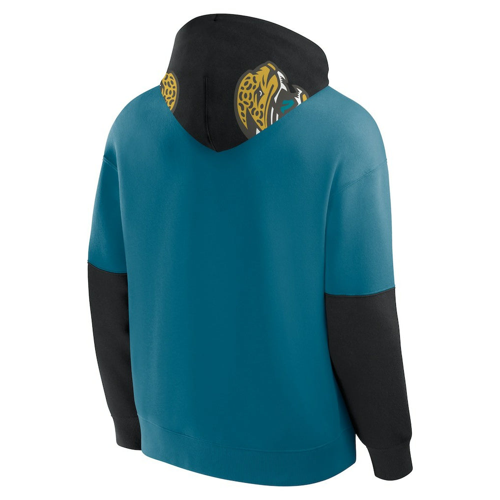 Jacksonville Jaguars Helmet Retro Pullover Hoodie Teal - Fanatics