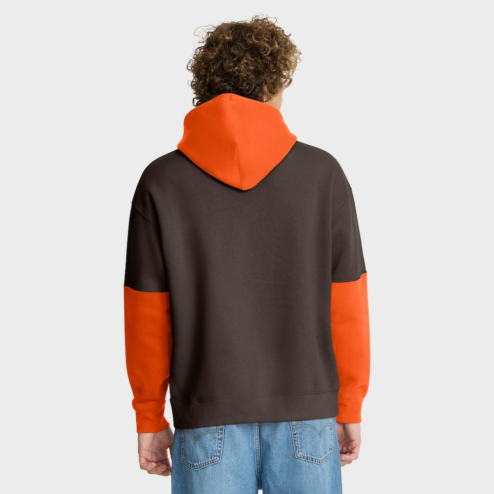 Cleveland Browns Helmet Retro Pullover Hoodie Brown - Fanatics