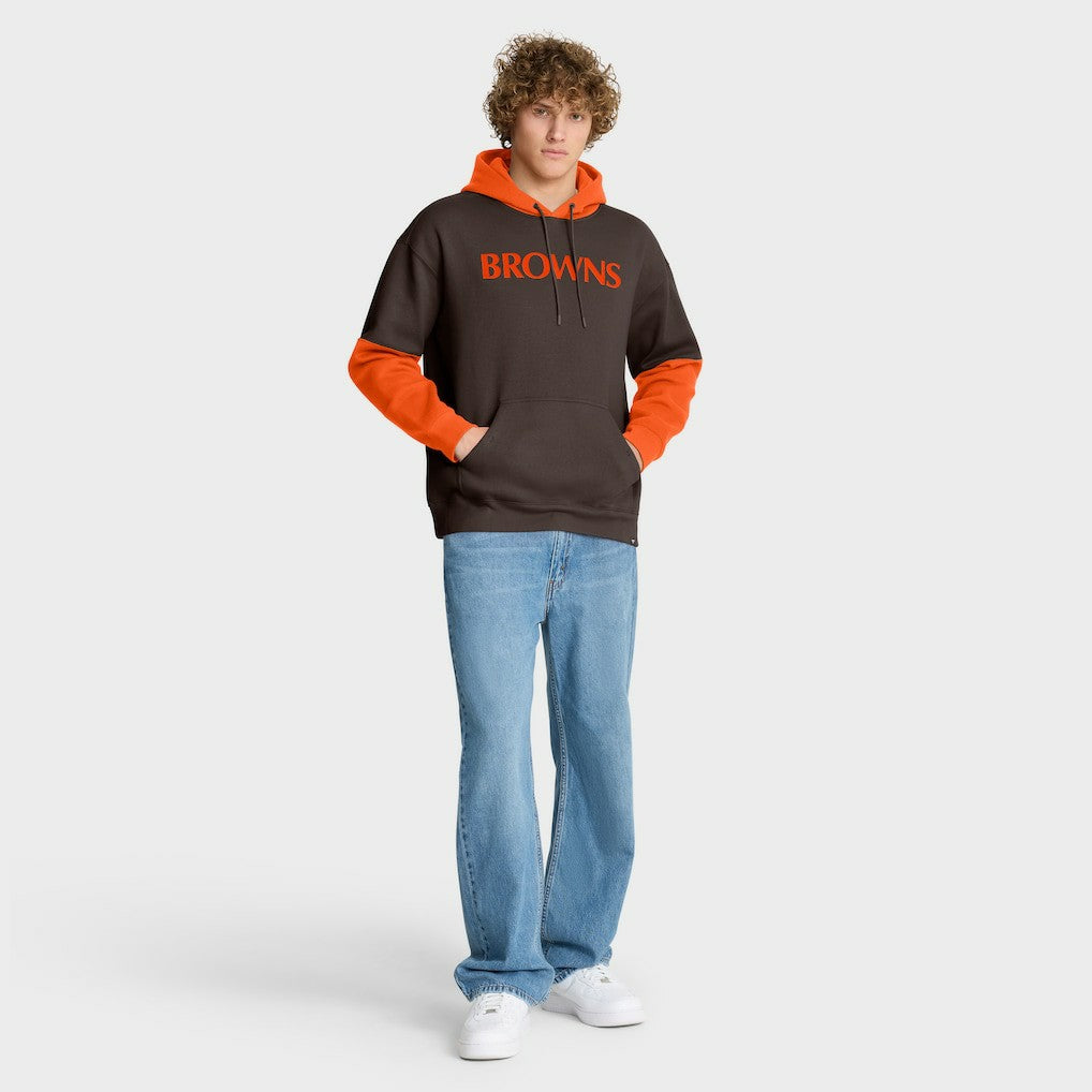 Cleveland Browns Helmet Retro Pullover Hoodie Brown - Fanatics