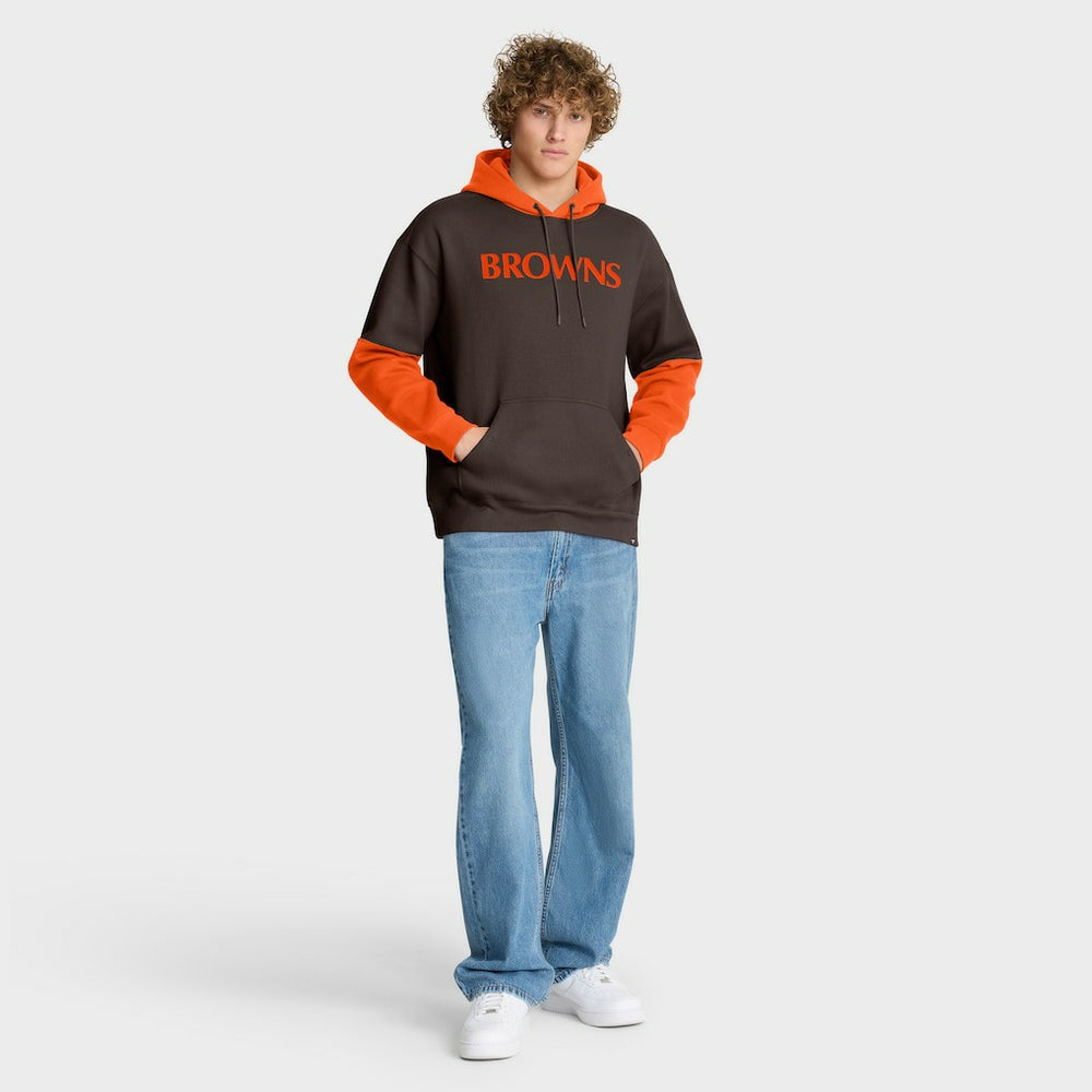 Cleveland Browns Helmet Retro Pullover Hoodie Brown - Fanatics