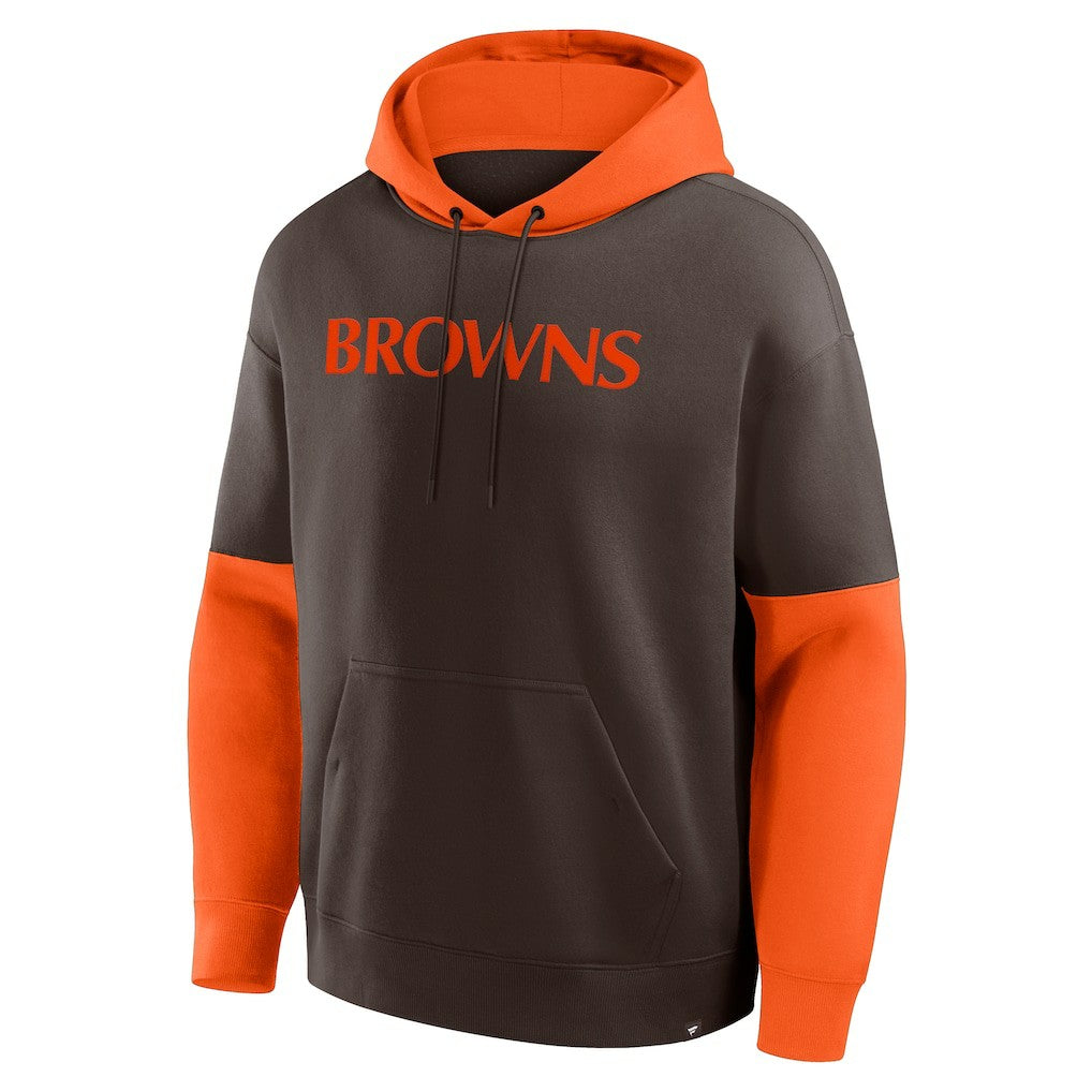 Cleveland Browns Helmet Retro Pullover Hoodie Brown - Fanatics