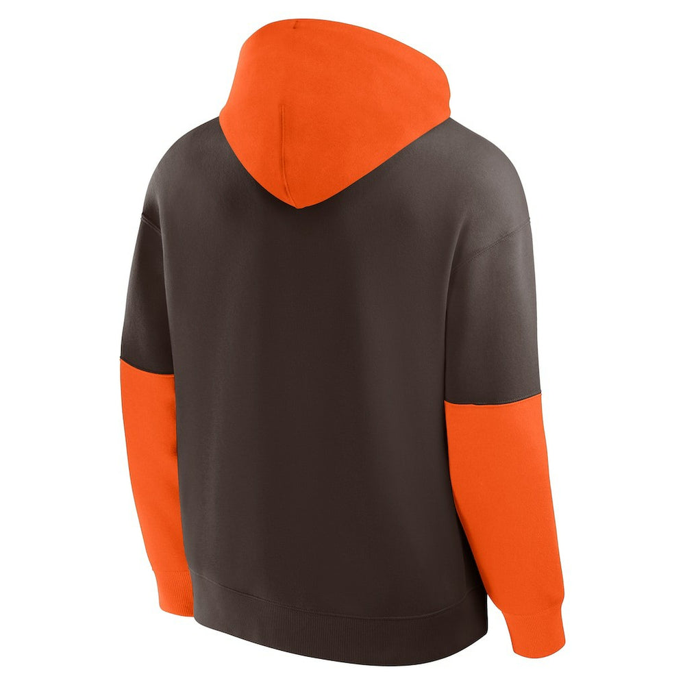Cleveland Browns Helmet Retro Pullover Hoodie Brown - Fanatics