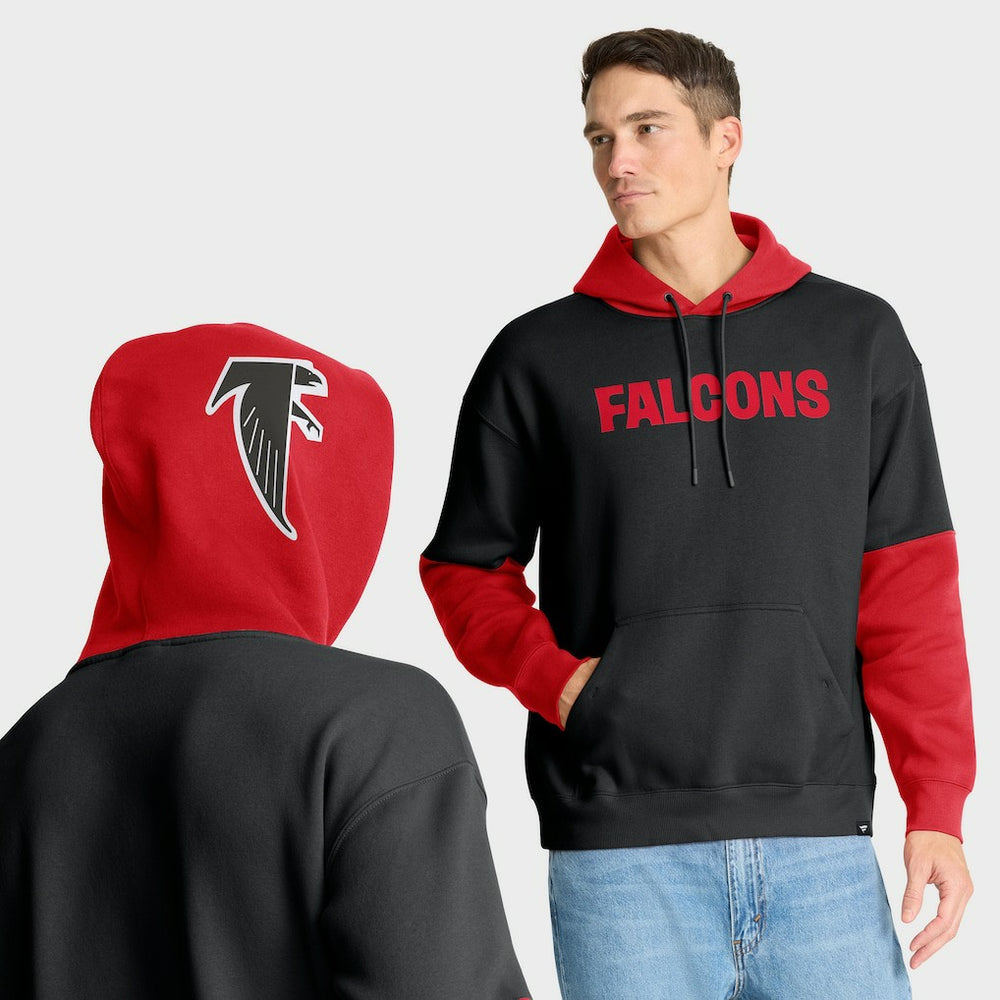 Atlanta Falcons Helmet Retro Pullover Hoodie Black - Fanatics