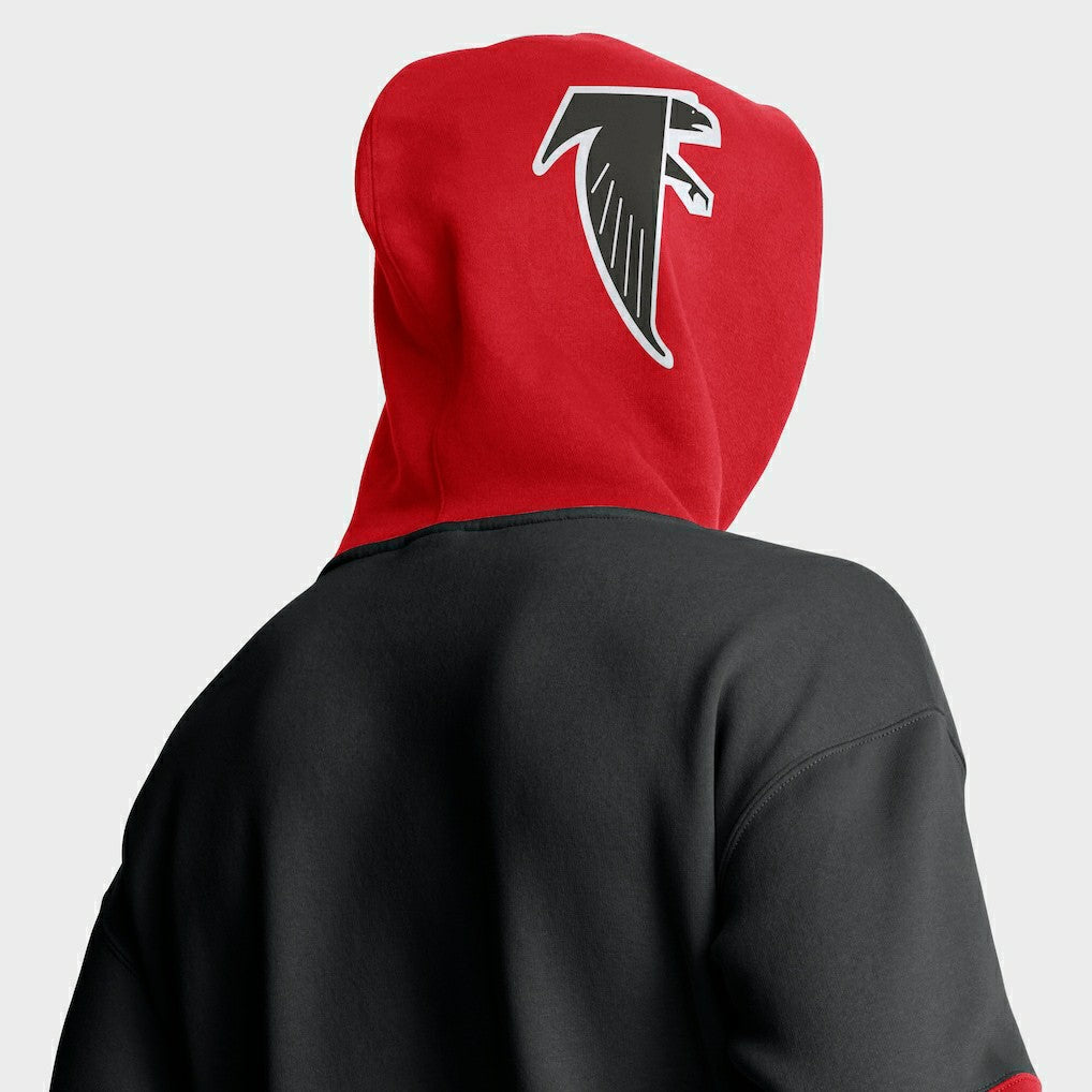 Atlanta Falcons Helmet Retro Pullover Hoodie Black - Fanatics