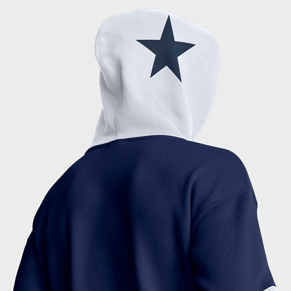 Dallas Cowboys Helmet Retro Pullover Hoodie Navy - Fanatics