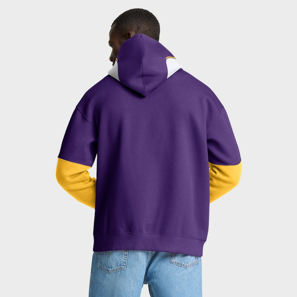 Minnesota Vikings Helmet Retro Pullover Hoodie Purple - Fanatics
