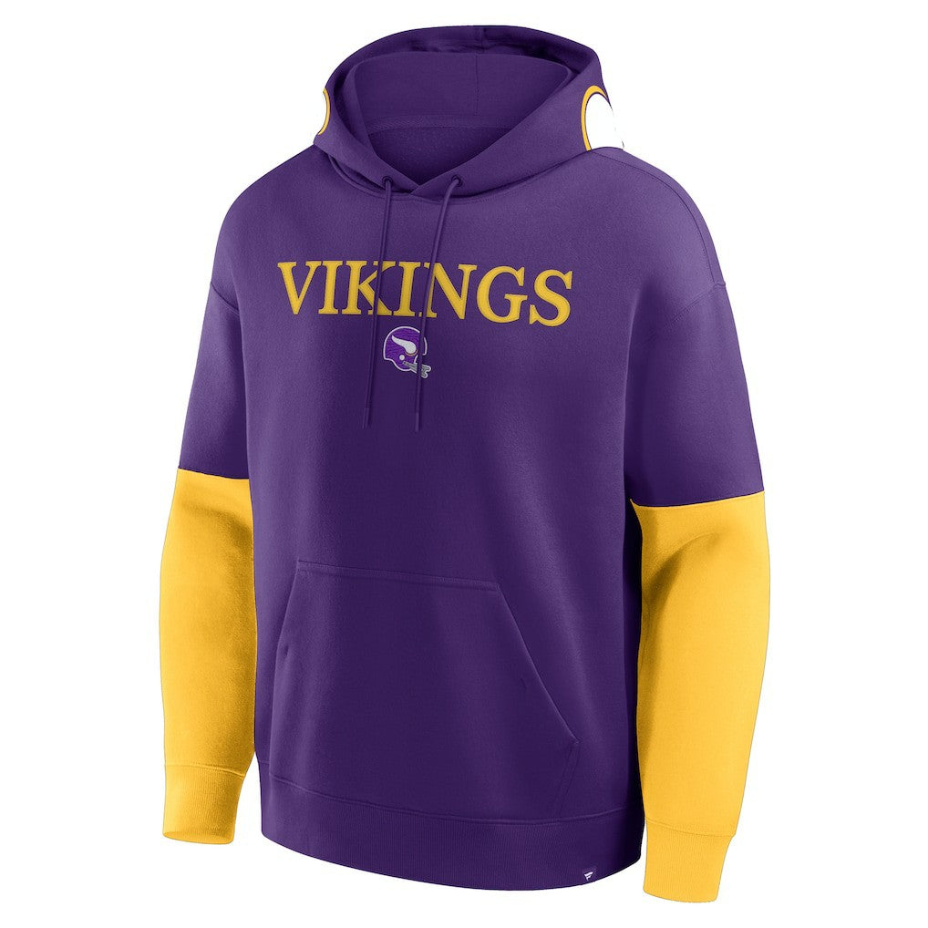 Minnesota Vikings Helmet Retro Pullover Hoodie Purple - Fanatics