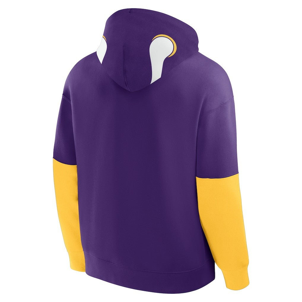 Minnesota Vikings Helmet Retro Pullover Hoodie Purple - Fanatics