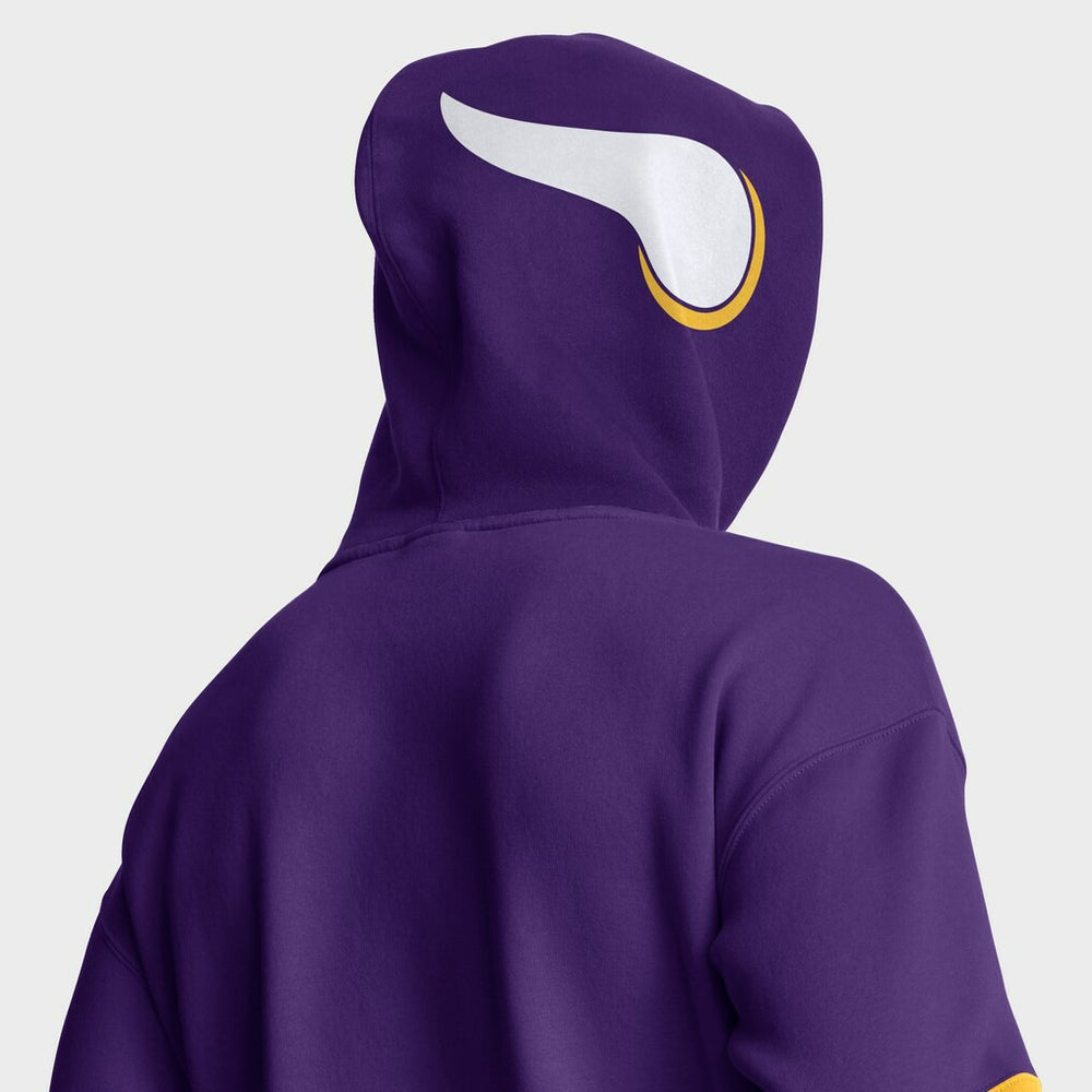 Minnesota Vikings Helmet Retro Pullover Hoodie Purple - Fanatics