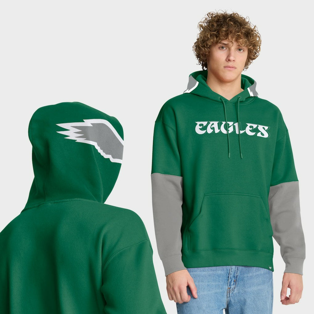Philadelphia Eagles Helmet Retro Pullover Hoodie Kelly Green - Fanatics
