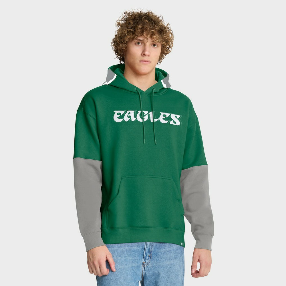 Philadelphia Eagles Helmet Retro Pullover Hoodie Kelly Green - Fanatics