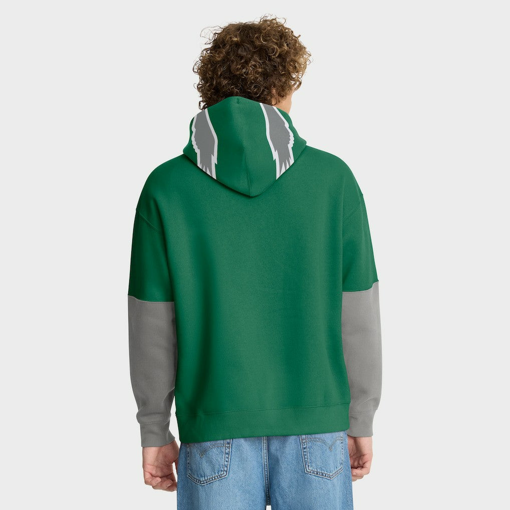 Philadelphia Eagles Helmet Retro Pullover Hoodie Kelly Green - Fanatics