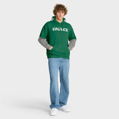 Philadelphia Eagles Helmet Retro Pullover Hoodie Kelly Green - Fanatics