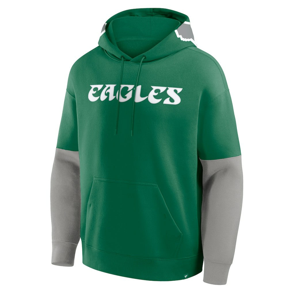 Philadelphia Eagles Helmet Retro Pullover Hoodie Kelly Green - Fanatics
