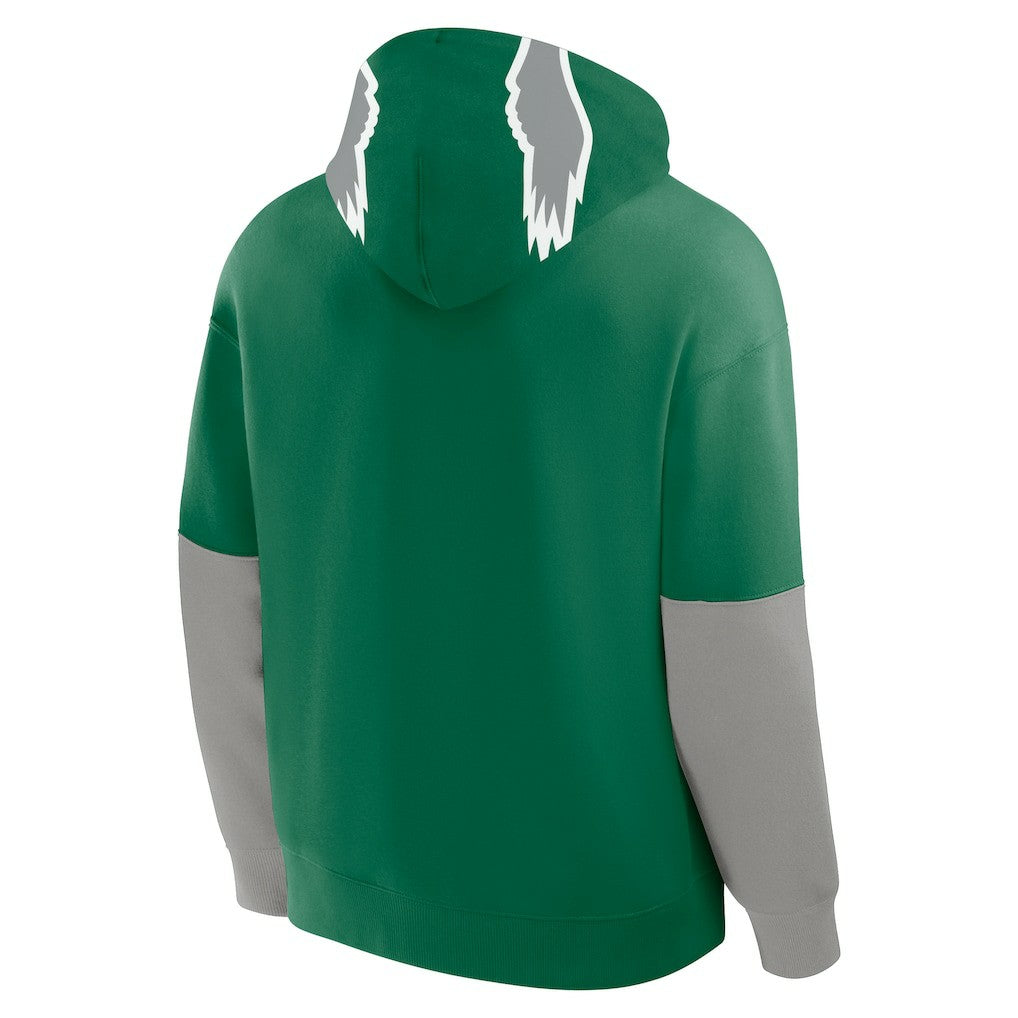 Philadelphia Eagles Helmet Retro Pullover Hoodie Kelly Green - Fanatics