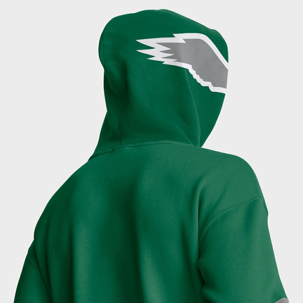 Philadelphia Eagles Helmet Retro Pullover Hoodie Kelly Green - Fanatics
