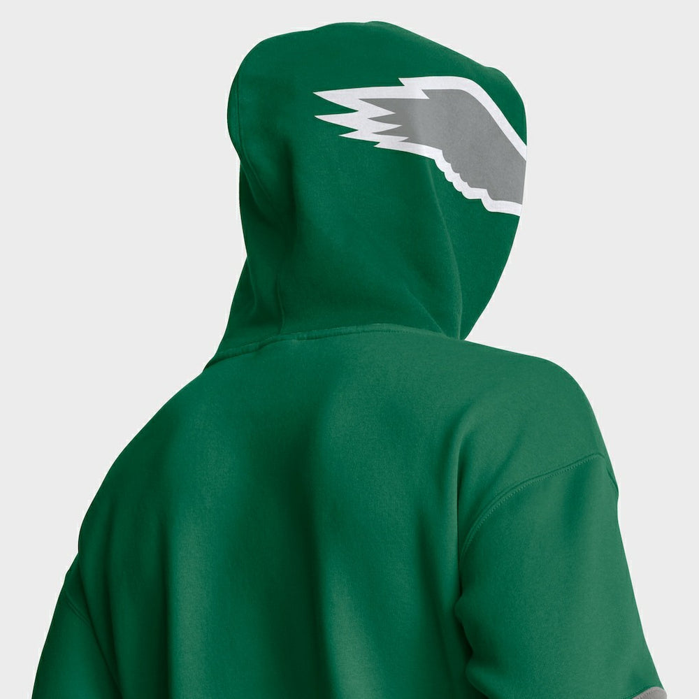 Philadelphia Eagles Helmet Retro Pullover Hoodie Kelly Green - Fanatics