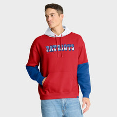 New England Patriots Helmet Retro Pullover Hoodie Red - Fanatics