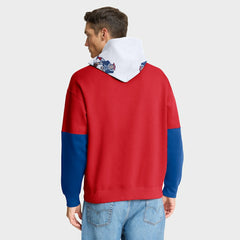 New England Patriots Helmet Retro Pullover Hoodie Red - Fanatics
