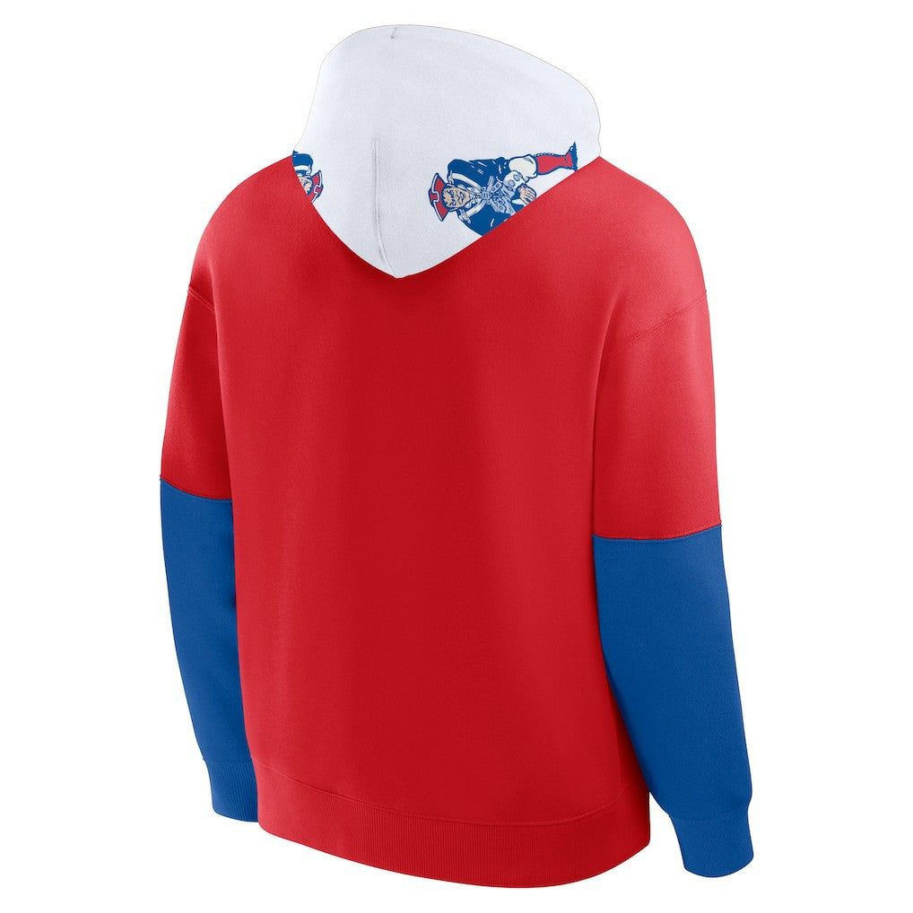 New England Patriots Helmet Retro Pullover Hoodie Red - Fanatics