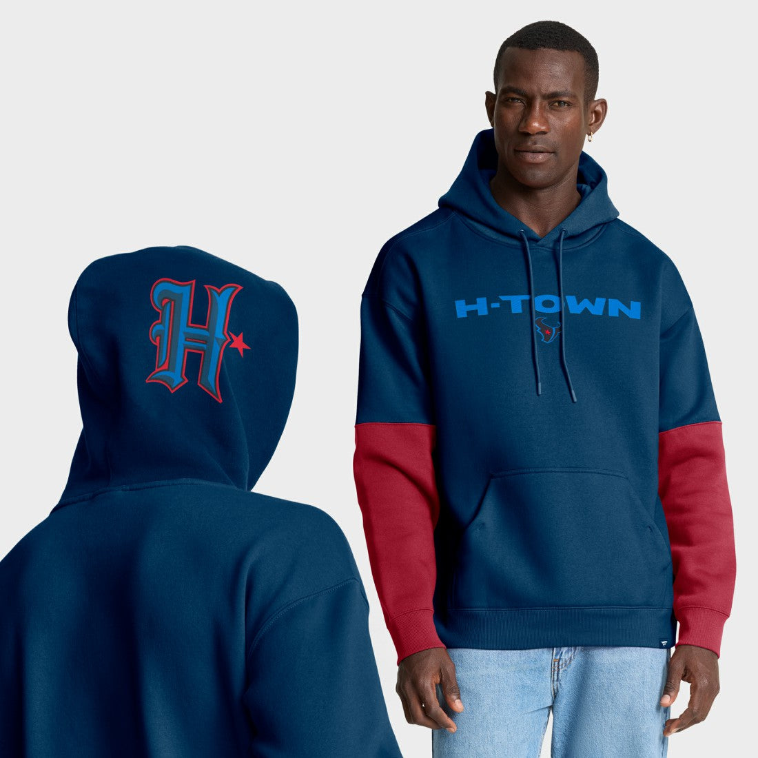 Houston Texans Helmet Alt Pullover Hoodie Navy - Fanatics