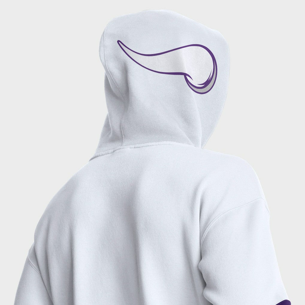 Minnesota Vikings Helmet Alt Pullover Hoodie White - Fanatics