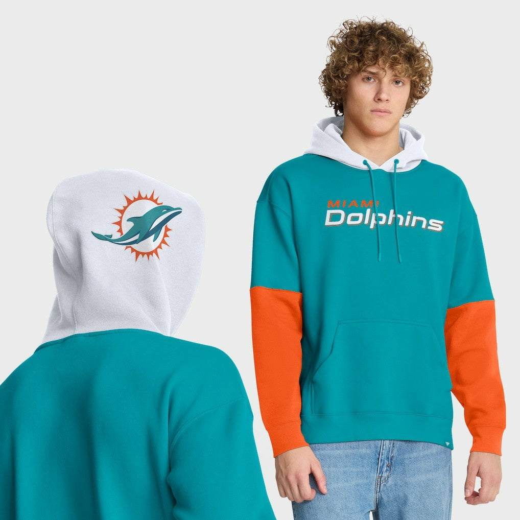 Miami Dolphins Helmet Pullover Hoodie Aqua - Fanatics