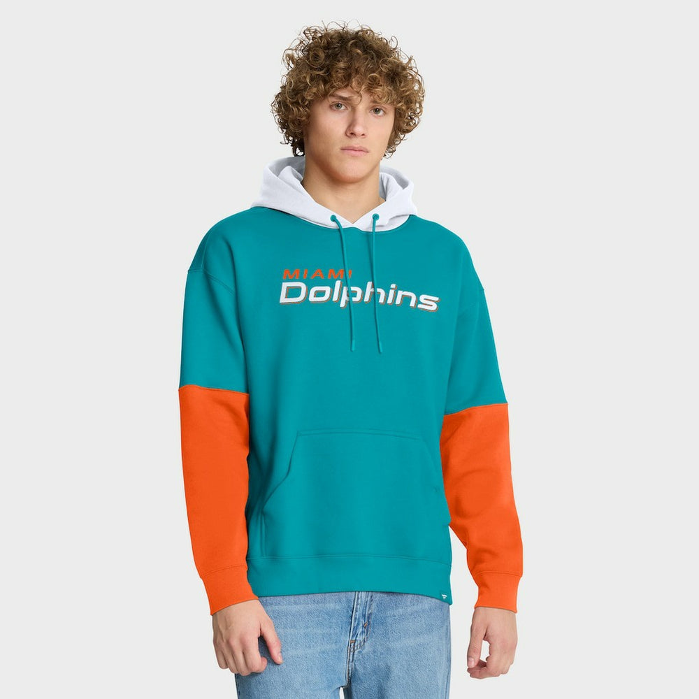 Miami Dolphins Helmet Pullover Hoodie Aqua - Fanatics
