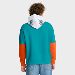 Miami Dolphins Helmet Pullover Hoodie Aqua - Fanatics
