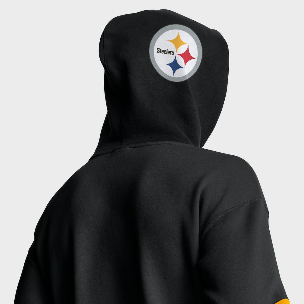 Pittsburgh Steelers Helmet Pullover Hoodie Black - Fanatics