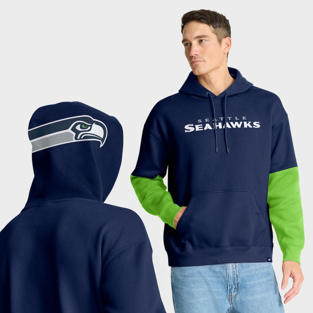 Seattle Seahawks Helmet Pullover Hoodie College Navy - Fanatics