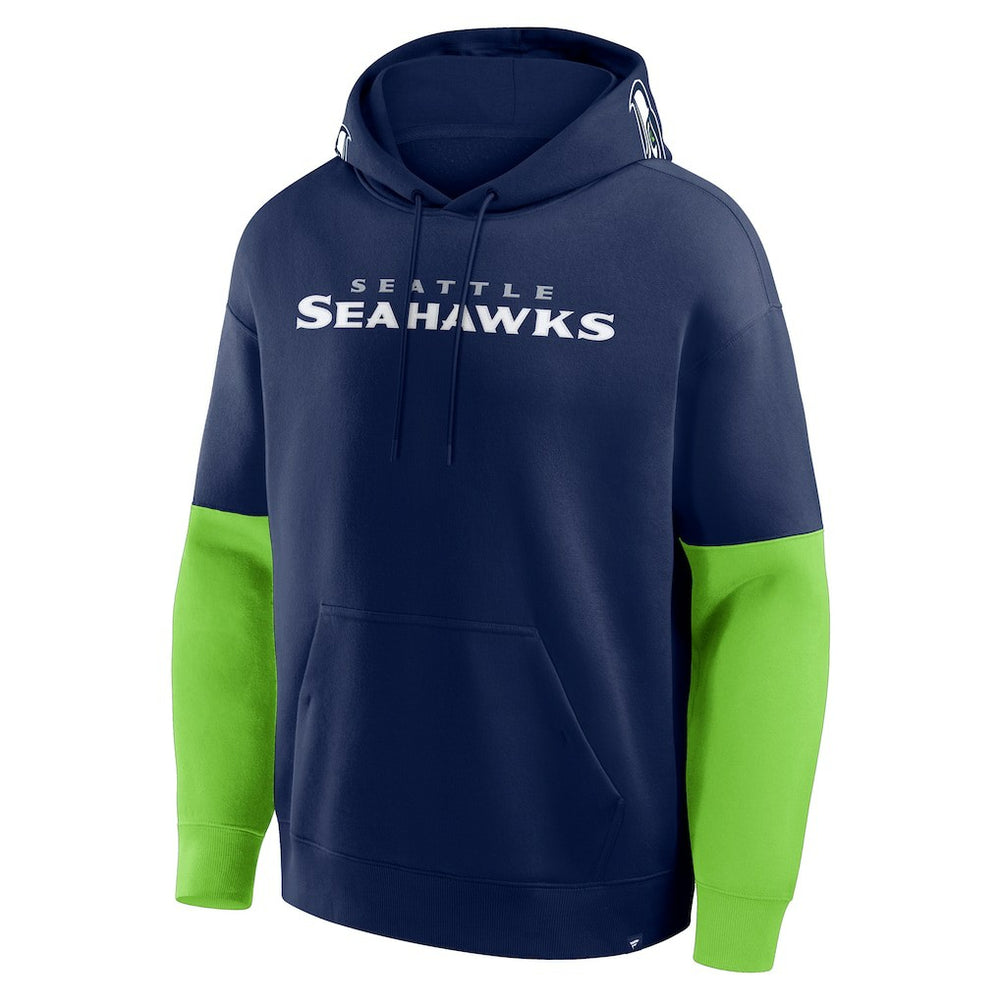 Seattle Seahawks Helmet Pullover Hoodie College Navy - Fanatics
