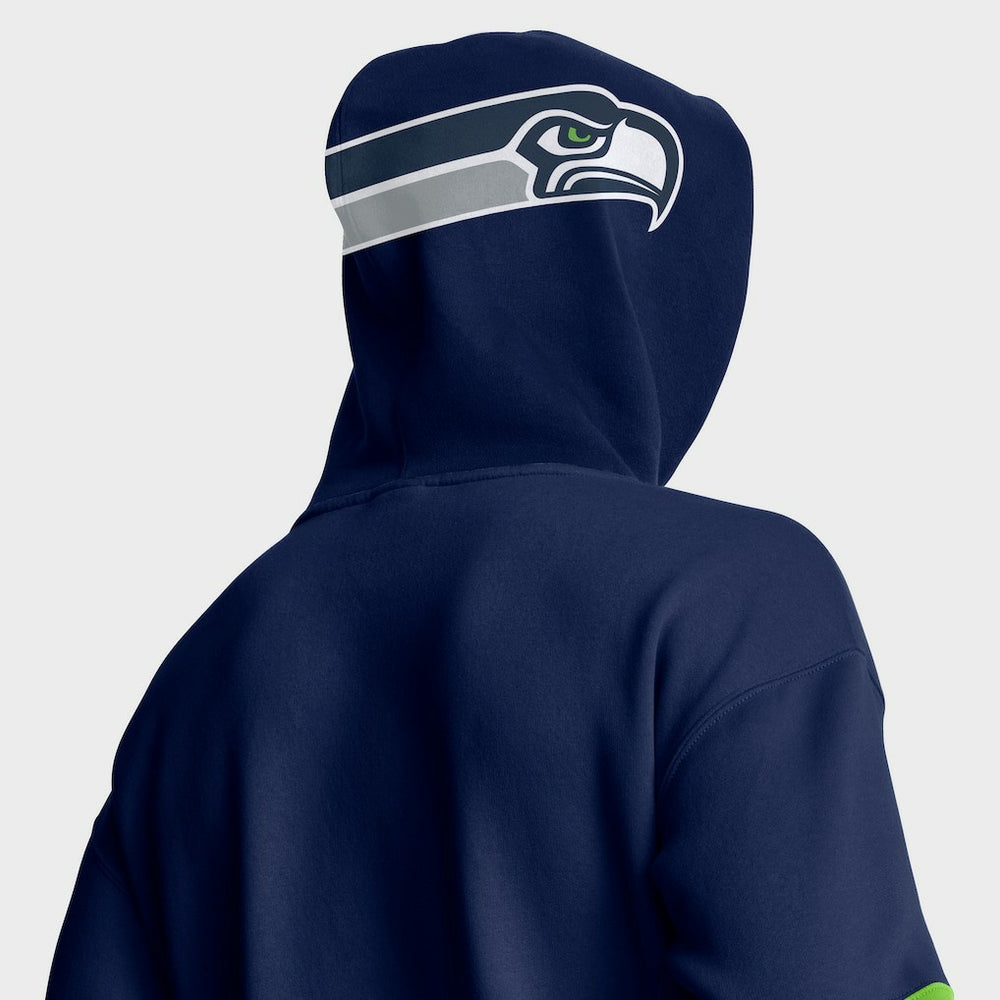 Seattle Seahawks Helmet Pullover Hoodie College Navy - Fanatics