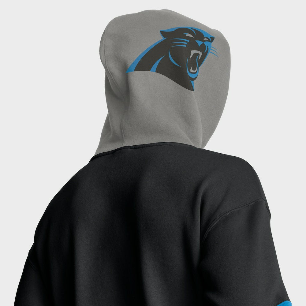 Carolina Panthers Helmet Pullover Hoodie Black - Fanatics