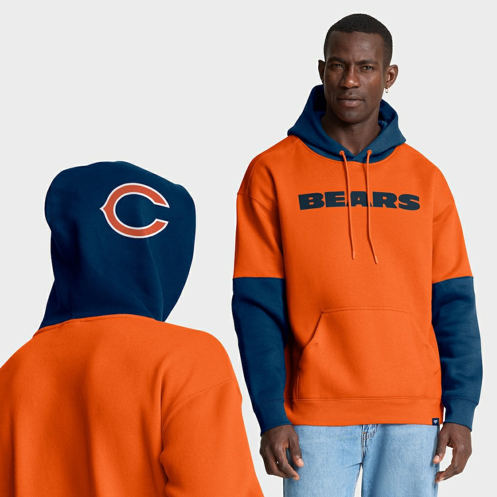 Chicago Bears Helmet Pullover Hoodie Orange - Fanatics